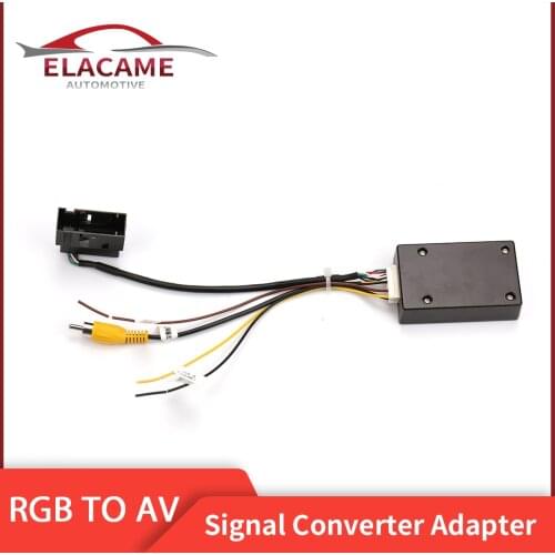 For VW Original Rearview Camera 26 PIN RGB to CVBS (RCA) AV Signal Converter Adapter For VW passat CC Tiguan Android DVD