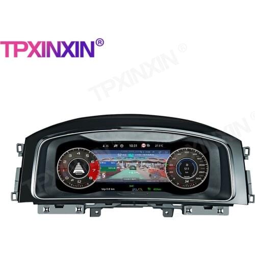 Android 9.0 Digital Cluster Virtual Cockpit For VW B8 PASSAT CC Golf 7 Golf 7.5 GTI Variant Dashboard Entertainment Speed Screen