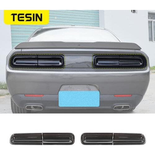 TESIN Car Stickers for Challenger 2015+ Car Rear Tail Light Lamp Decoration Cover for Dodg Challenger 2015+ Exterior Accessories