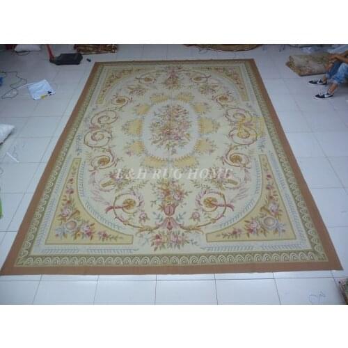 Free shipping 10'x14' French Aubusson weave rugs handmade aubusson carpets
