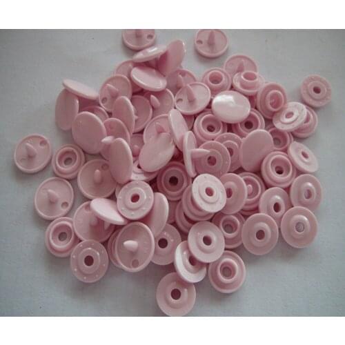 Free shipping 20 sets T3(10.7mm) KAM B18 snap button for sewing baby color plastic fastener snap button Pastel Pink color