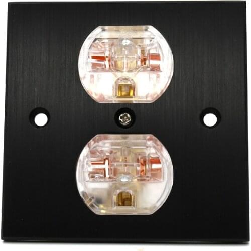 HI-End Copper US AC Power Duplex Receptacle Outlet Socket Distributor HiFi