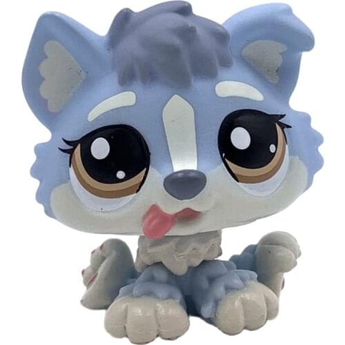 LPS CAT Rare Animal Pet Shop Toys Puppy Dog #1683 Light Blue with Brown Eyes Present for Boys and Gifts