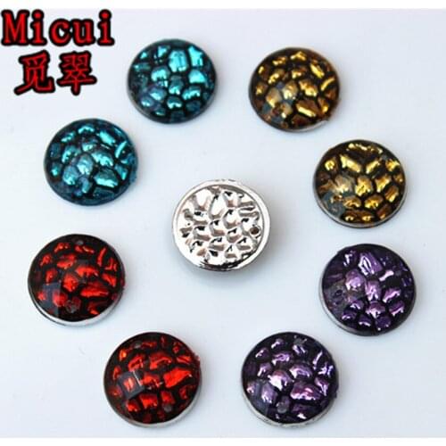 Micui 100pcs 12mm Superior Taiwan Round Acrylic Crystal Rhinestones Beads Flat Back Sewing Buttons 2 hole ZZ196