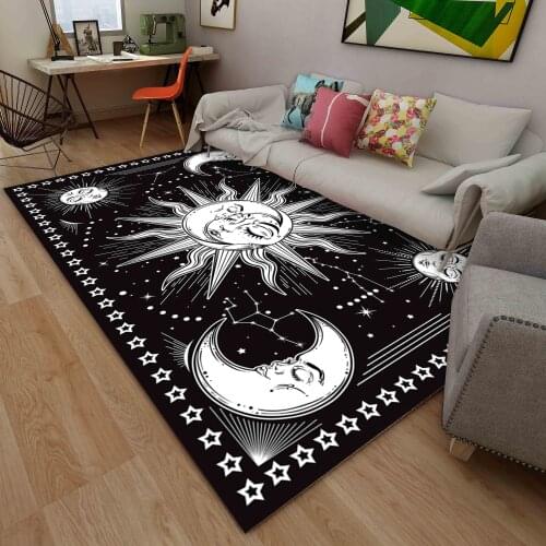 Moon Hippie Area Large Rugs Bedroom Home Livingroom Sofa Yoga Paisley Mandala Indian Boho Carpets Printed Floor Mat