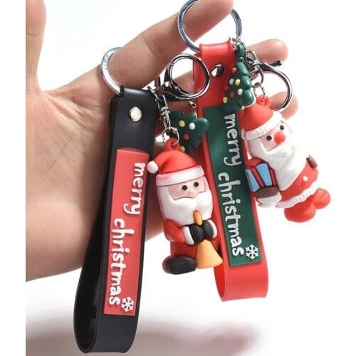 New Santa Claus Doll Keychain Creative Soft Pendant Cute Car Bag Pendant Christmas Gift