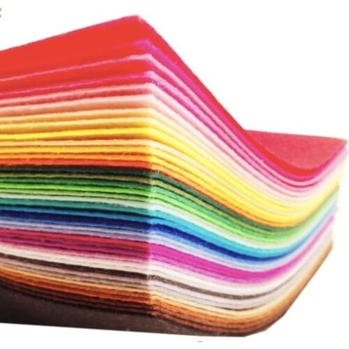 Polyester Cloth Felt DIY Craft 30x20cm 40sheet Pattern Bundle Sewing Dolls Crafts Home Decor Non Woven Fabric Home 1mm Thickness