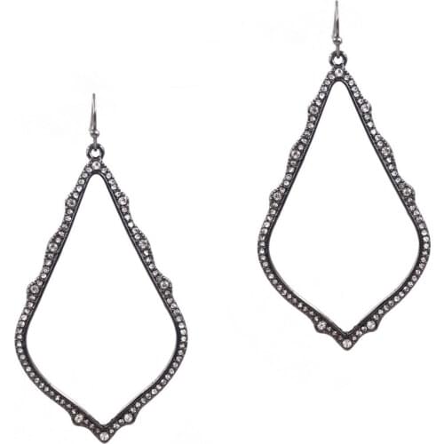New crystal jewelry Water Drop Sophia Alloy Frame Metal Pave Rhinestone Sophee dangle Earrings for Women