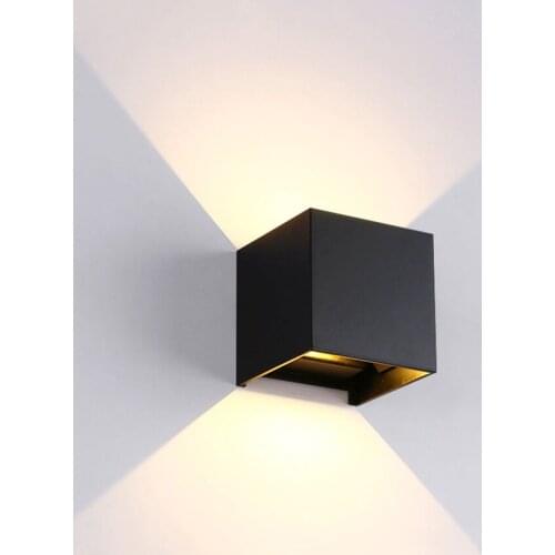 LED Aluminum Wall Lamp, Outdoor Wall Light 6W/ 10W Adjustable Angle Up & Down Light Home Sconce Indoor Decoration Lighting Lamp