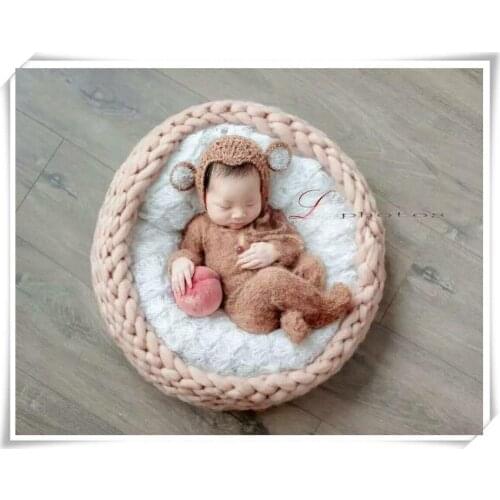 Newborn knit overall handknit baby pant mohair baby girl romper handmade crochet baby bonnet newborn baby photo prop overall