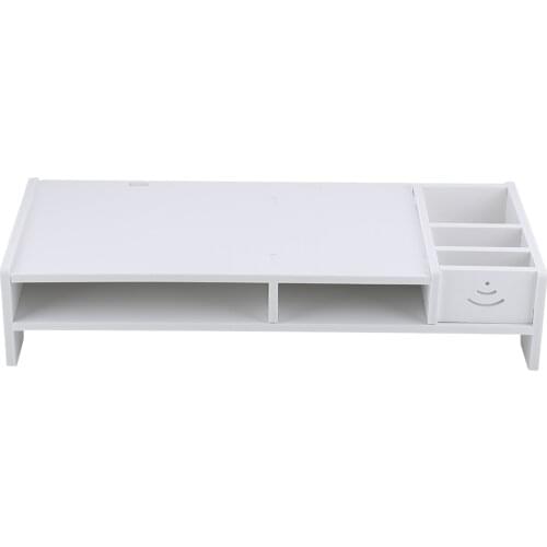 Multi-Purpose 48cm Computer Monitor Riser Laptop PC Stand Home Office Desktop Table Storage Organizer Shelf Display Screen Shelf