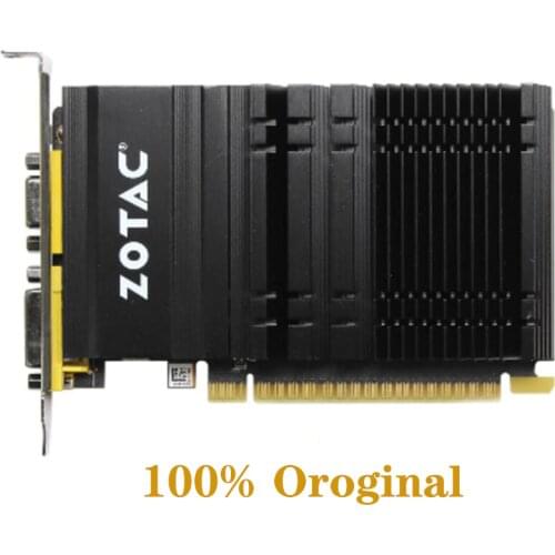ZOTAC Video Card GeForce GT610 1GB 64Bit GDDR3 Graphics Cards GPU Map For NVIDIA Original GT 610 1GD3 DVI VGA PCI-E Used