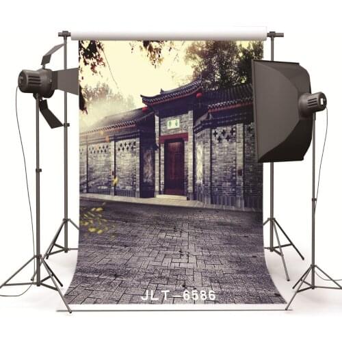 Outdoor Chinese Courtyard Vinyl Backgrounds for Photography Computer Printed Photo Backdrops Photocall for Weddings Children