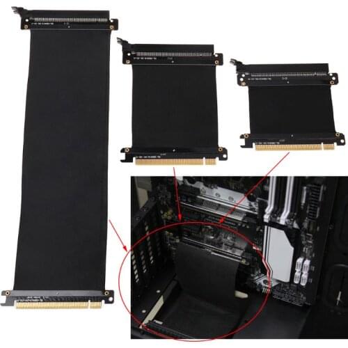High Speed PC Graphics Cards PCI Express 3.0 16x Flexible Connector Cable Riser Card Extension Port Adapter for GPU with antijam