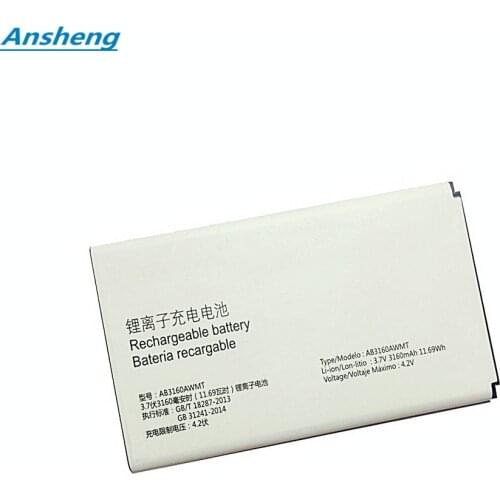 Ansheng High Quality 3160mAh AB3160AWMT battery for Philips E570 E571 for XENIUM CTE570 CTE57 martphone