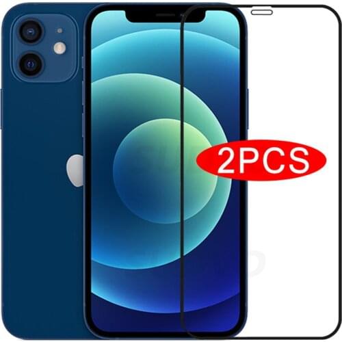 2PCS Full Cover Tempered Glass On For iPhone 12 Pro Max Mini 11 X XS XR Screen Protector For iPhone 7 8 6 6S Plus SE 2020 Glass
