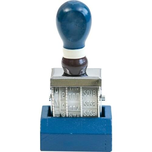 1pcs Popular Japanese and Korean Styles, Vintage Wooden Handle Date Stamp, Roller Stamp