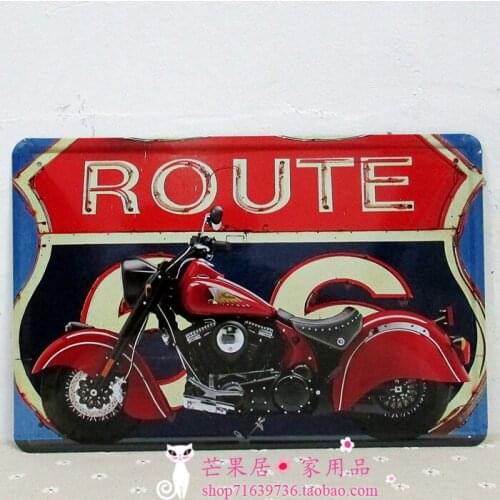 50pcs/lot Metal Sign shabby chic Retro Route 66 painting Vintage tin poster art wall Decor House Cafe bar iron painting M-81 20