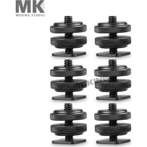 6pcs 1/4" Tripod screw to Camera Flash Hot Shoe Mount Adapter (Pro) 6in1 kit