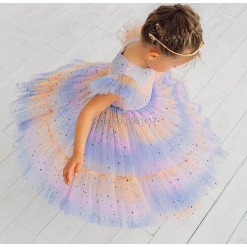 Girls First Birthday Dress for Newborn Baby Toddler Princess Halloween Carnival Dresses Kids Girl Party Prom Gown Clothing Wear