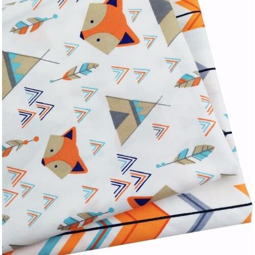 Foxes Arrow Print Cotton Fabric Diy Sewing Patchwork Quilting Tilda Baby Cloth Cribs Cushions Blanket Home Decor Tissus an Matre