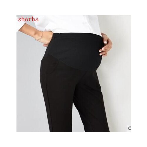 Quality Elastic Waist Cotton Maternity Pants Fashion Clothes for Pregnant Women Pregnancy Black professional pregnant women pant