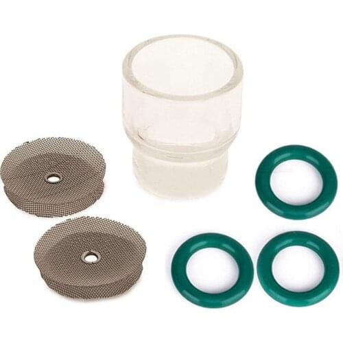 Pyrex Tig Welding Cup Kit for Tig Torches Wp-9 & Wp-17 Gas Lens with Filter
