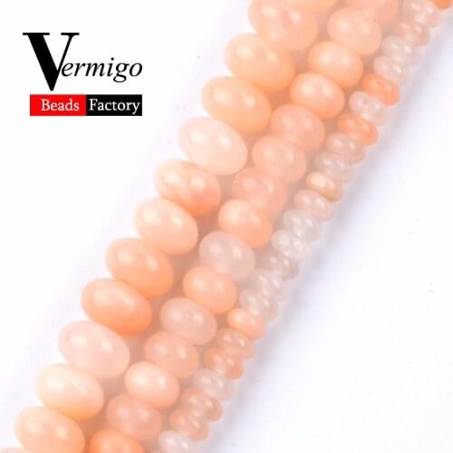Wholesale Pink Aventurine Rondelle Beads Natural Stone Round Accessories Beads For Jewelry Making 2x4x6x8mm Fit Diy Bracelet