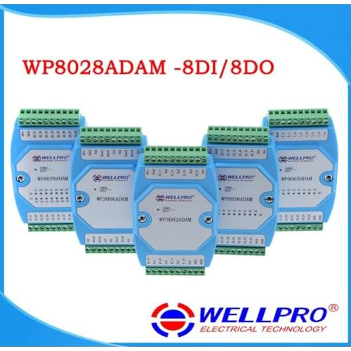 Digital input output module, isolated 8DI/8DO MODBUS communication, -WP8028ADAM