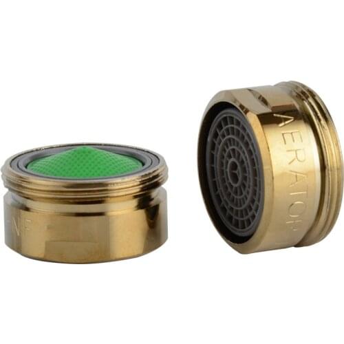 1PC 24mmThreaded Brass+ABS Golden Aerator Faucet Bubbler Sprayer Water Saving Filter Faucet Nozzle Polished Filter for Kitchen