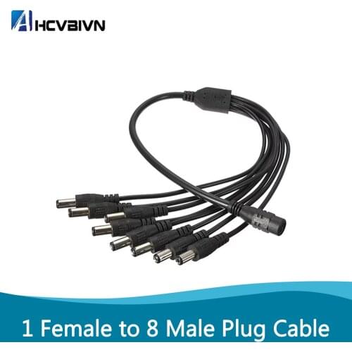 New Arrived High Quality 8 Ways Splitter DC Power Cable Extension Cord For Secuirty System Camera CCTV Power Cord