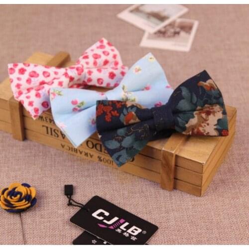 16colors new fashion designers mens women bow tie cotton print floral for wedding party bowtie butterfly 300pcs/lot fedex