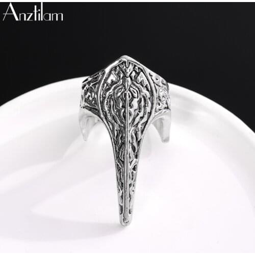 Punk Kayi Obasi Flag Ottoman Ring Stainless Steel Unique Hawk Claw Rings for Women Men’s Armor Long Vintage Punk Rings Jewelry