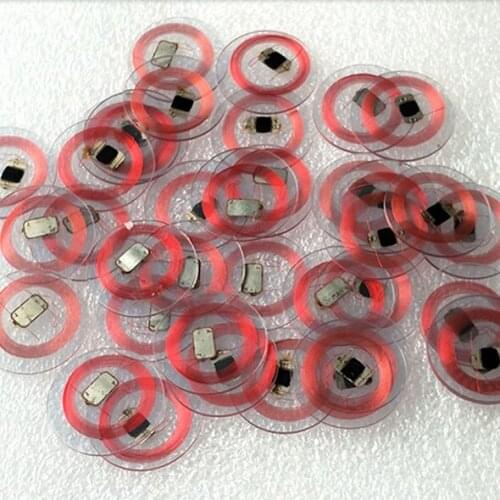 Diameter 25mm clear transparent IC coin cards 13.56MHz F08 chip RFID passive tags 100pcs/Lot