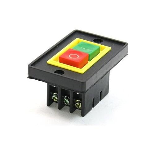 Rectangle Shape Panel Mount ON/OFF Push Button Switch AC 380V Volt 2KW