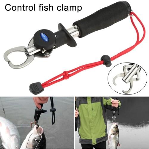 Fish Clamp Control Stainless Steel Fishing Lip Grip Holder Grabber Pliers with Weight Scale Tool 88 B2Cshop