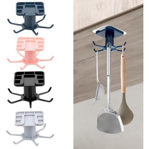 Cupboard Hanging Hook Wall-mounted Shelf Cabinet Hanger Cabinet Organizer Hook Up Spatula Spoon Storage Rack Kitchen Organizer