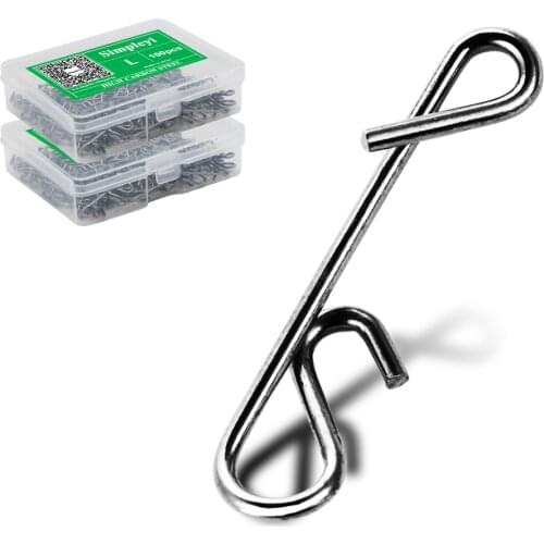 50pcs Fishing Line Wire Connector Braid Knotless Connectors Fishing Barrel Swivel Accessory Fish Tackle Box Hook Lure Pin Tool