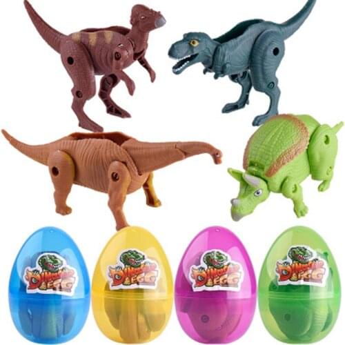 9*5.5cm Transformed Dinosaur Egg Toys for Children Tyrannosaurus Rex Triceratops Boys Favorite Surprise Dinosaur Eggs Toys Gift