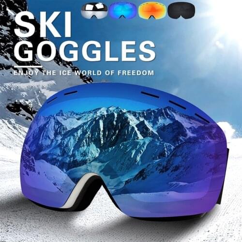 Outdoor Ski Goggles UV400 Anti-fog Big Ski Mask Glasses Skiing Snow Men Women Snowboard Goggles