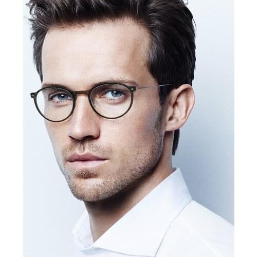 ZENOTTIC 2020 Round Titanium Glasses Frame for Men Brand Retro Optical Eyeglasses Frame Glasses Fake Glasses Men Accessories