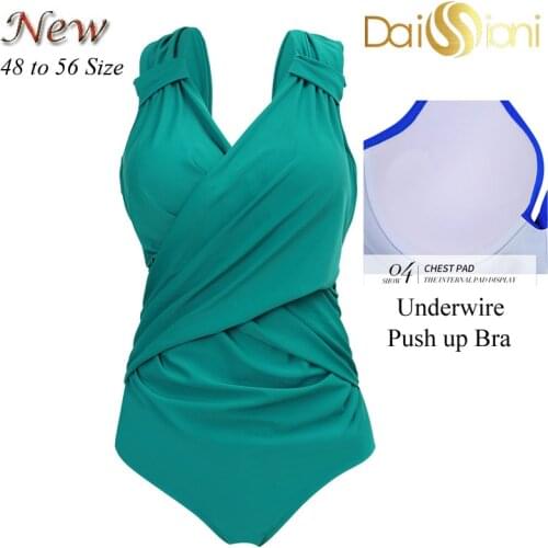 Women Push up Swimwear One Piece Swimsuit Plus Larges Big Size Solid Black Blue Red Bathing Swimming Suits Beachwear Wear