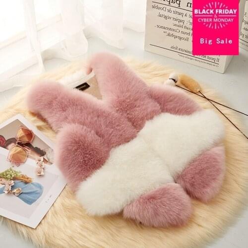 Fashion winter faux fox fur coat Fake Fox Fur vest Sleeveless stitching Vest female hit color Waistcoat Custom Made coat wj2797