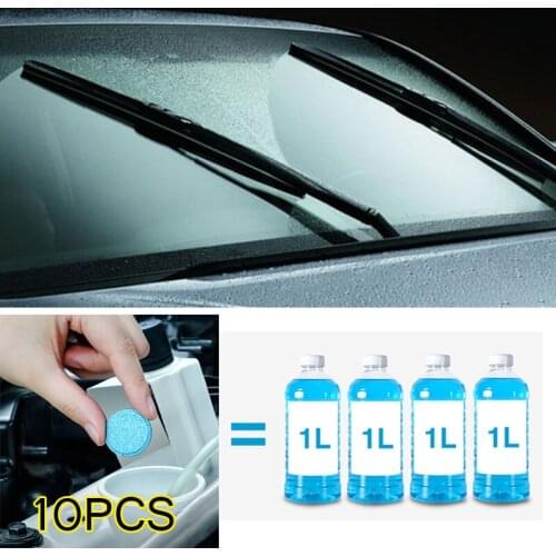 10PCS/Pack(1PCS=4L Water)Car Solid Wiper Fine Seminoma Wiper Auto Window Cleaning Car Windshield Glass Cleaner Car Accessories