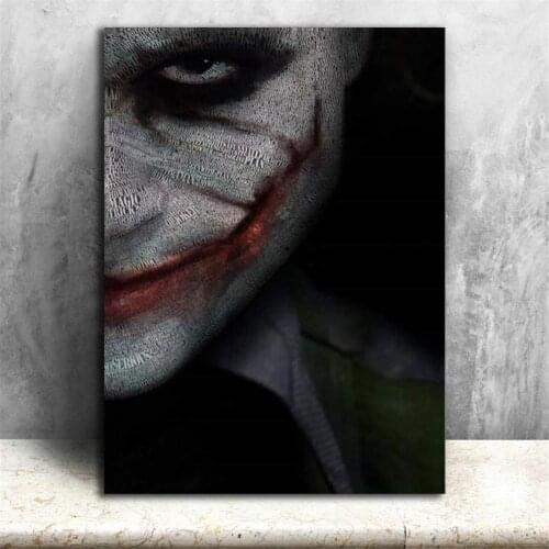 3Pcs Wall Art Canvas The Dark Knight Movies Joker Posters Modern Art Picture Printed Home Decor for Living Room No Frame