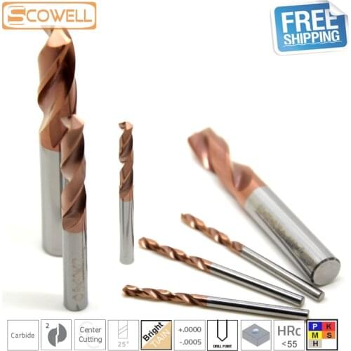 30%off Micro Grain Solid CNC Twist Drill Bits HRC55 Carbide Drill Bits Tungsten Carbide for Metal Working 3,4,5,6,7,8,9,10,11mm