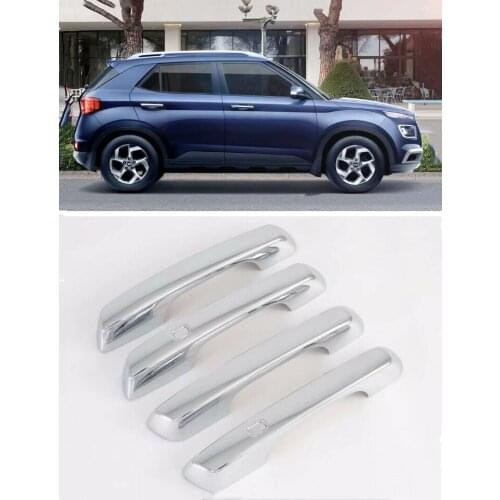 4*ABS Chrome Door Handle Cover with Smart Key Hole For Hyundai Venue 2019-2020