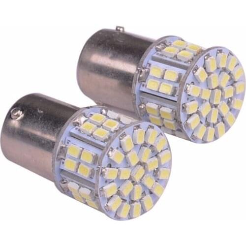 4X 382 1156 BA15S P21W blanco 50 SMD LED de la cola del freno Gire senal bulbos de lampara ligeros