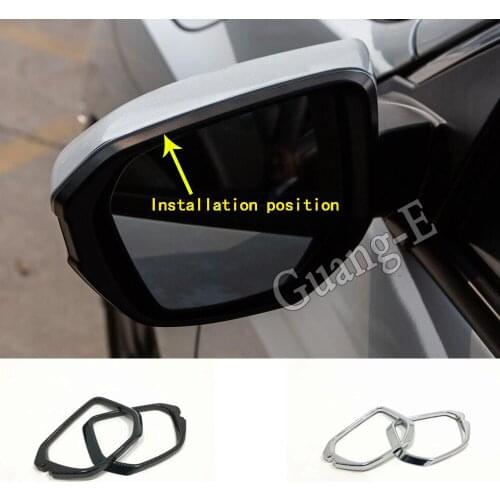 Car Stick Rain Shield Sun Visor Shade Rear Rearview Side Glass Mirror Trim Frame 2pcs For Honda Civic 10th Sedan 2019 2020 2021