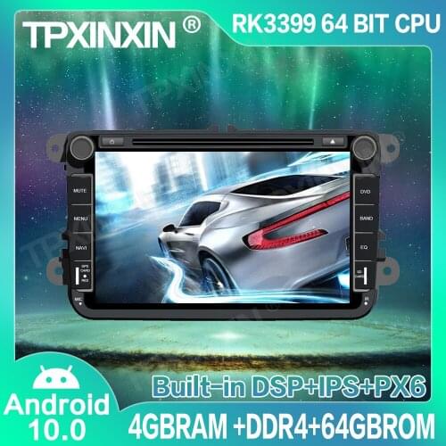 Android 10.0 4G For VW/Volkswagen/Golf/Polo/Tiguan/Passat/b7/b6/leon/Skoda/Octavia Car Radio GPS Car Multimedia Player Head Unit